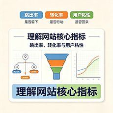 河口建站-理解网站核心指标：跳出率、转化率与用户粘性